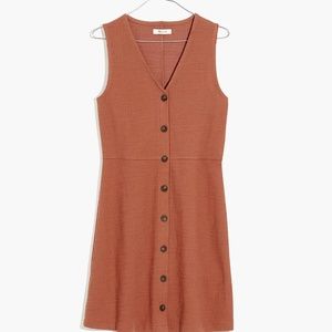 MADEWELL Sleeveless Button Front Flare Dress